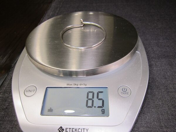 Neat simple small sterling silver bangle bracelet opens like coin purse 8.5g - Image 3