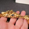 Stunning 30" J.Crew rare Giraffe clasp necklace beaded & acrylic chain