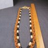 Stunning 30" J.Crew rare Giraffe clasp necklace beaded & acrylic chain - Image 2