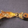 Stunning 30" J.Crew rare Giraffe clasp necklace beaded & acrylic chain - Image 4