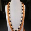 Stunning 30" J.Crew rare Giraffe clasp necklace beaded & acrylic chain - Image 5