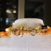 Stunning 30" J.Crew rare Giraffe clasp necklace beaded & acrylic chain - Image 6