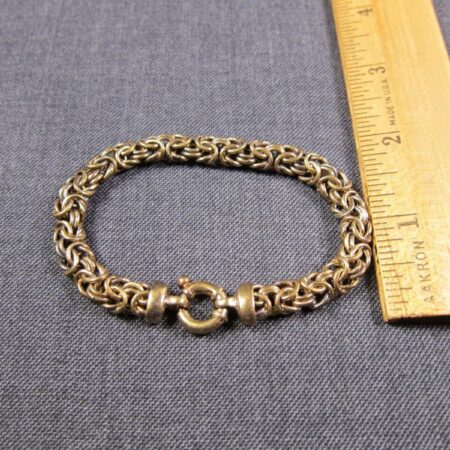 Gorgeous gold vermeil over sterling silver Byzantine link bracelet Milor Italy!