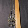 Beautiful multi-tier delicate gold tone chain necklace blue gold AB glass beads - Image 6