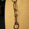 Beautiful Brutalist style copper tone beaded necklace gorgeous textured links - Image 2