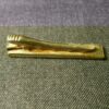 Nice deco vintage tie clip pin tack with pink and black enamel and brass Anson - Image 2
