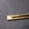 Nice deco vintage tie clip pin tack with pink and black enamel and brass Anson - Image 3