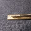 Nice deco vintage tie clip pin tack with pink and black enamel and brass Anson - Image 4