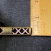 Nice deco vintage tie clip pin tack with pink and black enamel and brass Anson - Image 6
