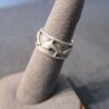 Sterling silver dolphin porpoise band ring marked 925 size 4.75