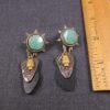 Gorgeous modernist brutalist earrings Elements by Jill Schwartz mixed metals