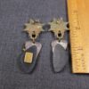 Gorgeous modernist brutalist earrings Elements by Jill Schwartz mixed metals - Image 2