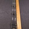 Beautiful well-made heavy 28" necklace clear glass & gunmetal wire wrapped beads - Image 5