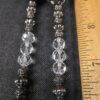 Beautiful well-made heavy 28" necklace clear glass & gunmetal wire wrapped beads - Image 6