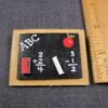 Adorable vintage 1993 School Teacher Chalkboard brooch pin signed KCC hand paint