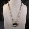Cute 'Miss Marc' Marc Jacobs gold-tone chain necklace 20" girl w/glasses pendant - Image 2