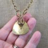 Cute 'Miss Marc' Marc Jacobs gold-tone chain necklace 20" girl w/glasses pendant - Image 3