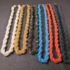 Beautiful iridescent 10 multi-strand coral glass seed bead 22" necklace