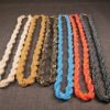 Beautiful iridescent 10 multi-strand coral glass seed bead 22" necklace - Image 2