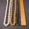 Beautiful iridescent 10 multi-strand coral glass seed bead 22" necklace - Image 4