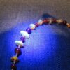 Pretty real amber chips and orange stone carnelian? bracelet sterling clasp 7.75 - Image 4