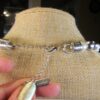 Beautiful Kissaka brand matching set bracelet necklace faux pearls silver white - Image 3