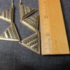 Gorgeous gold tone black rhinestone tribal triangles statement necklace 18" - Image 9
