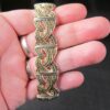 Vintage Monet mixed metals stretch panel bangle bracelet silver gold tone - Image 2