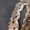 Vintage Monet mixed metals stretch panel bangle bracelet silver gold tone - Image 5
