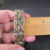 Vintage Monet mixed metals stretch panel bangle bracelet silver gold tone - Image 7