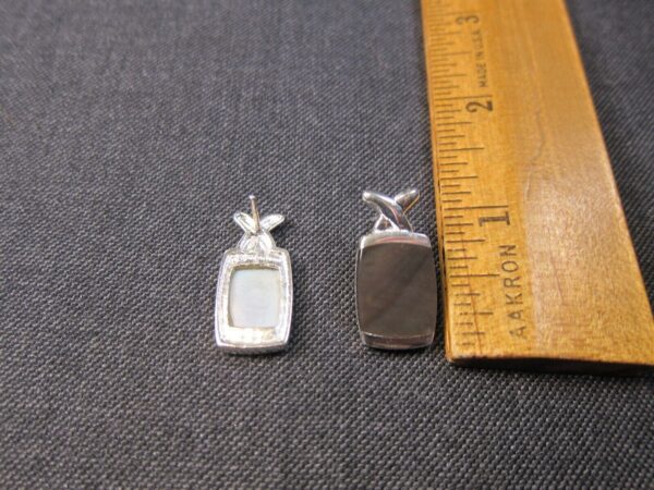 Beautiful sterling silver abalone pierced stud earrings 925 SU Thailand - Image 3