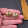 Beautiful vintage French Givenchy dome spiral gold-tone stud earrings signed