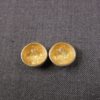 Beautiful vintage French Givenchy dome spiral gold-tone stud earrings signed - Image 6