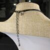 Gorgeous Chico's necklace black leather cord huge green stone w/inclusions - Image 3