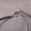 Gorgeous Chico's necklace black leather cord huge green stone w/inclusions - Image 6
