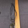Gorgeous Chico's necklace black leather cord huge green stone w/inclusions - Image 8