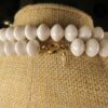 Beautiful long vintage Crown Trifari white beaded necklace 45" - Image 2