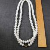 Beautiful long vintage Crown Trifari white beaded necklace 45" - Image 4