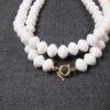 Beautiful long vintage Crown Trifari white beaded necklace 45" - Image 5