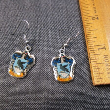 Cute Harry Potter Ravenclaw pierced dangle earrings WBEI nice condition!
