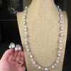 Wow! Gorgeous HOBE lampwork rose glass bead necklace screw back earring set - Image 2