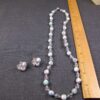 Wow! Gorgeous HOBE lampwork rose glass bead necklace screw back earring set - Image 6