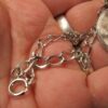 Beautiful sterling silver textured chain charm bracelet w/sweet 16 etched charm - Image 6