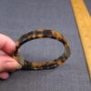 Beautiful Michael Kors faux tortoise hinged bangle bracelet gold-tone