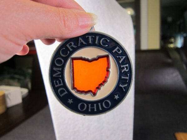 Neat stained glass ornament decoration Ohio Democratic Party Suncatcher - Image 4