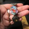 Beautiful multi-color rhinestone silver tone bracelet spoon handles NICE