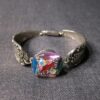 Beautiful multi-color rhinestone silver tone bracelet spoon handles NICE - Image 2