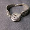 Beautiful multi-color rhinestone silver tone bracelet spoon handles NICE - Image 3