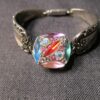 Beautiful multi-color rhinestone silver tone bracelet spoon handles NICE - Image 4