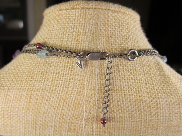 Beautiful Silpada number N1613 multi-strand sterling chain necklace w/gemstones - Image 4